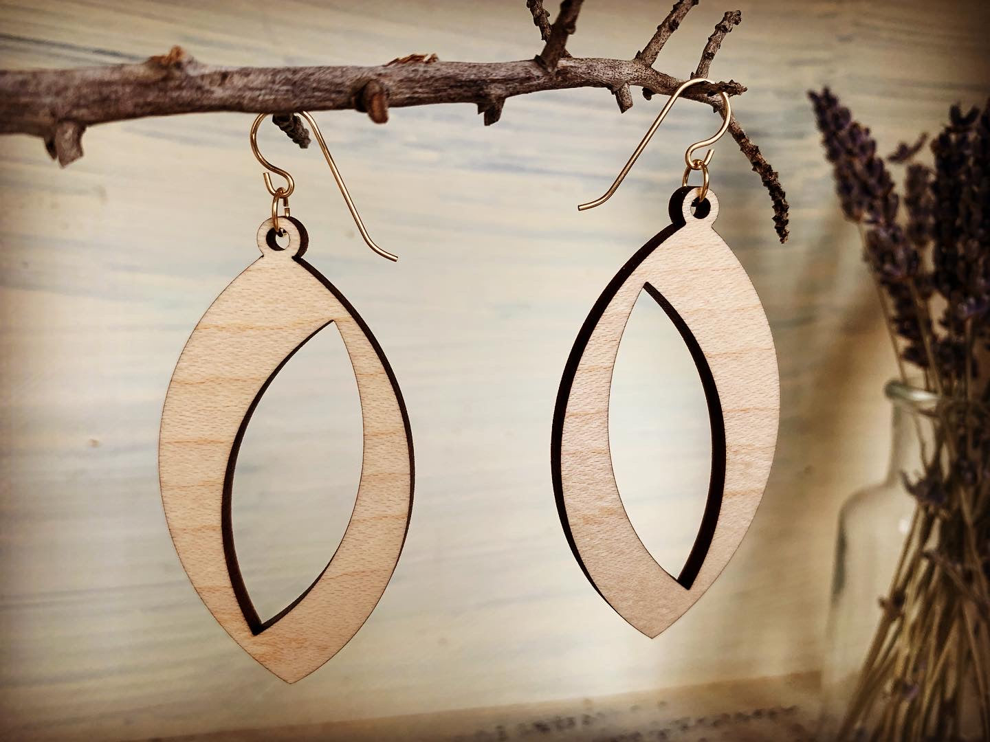 Pointed Oval Earrings