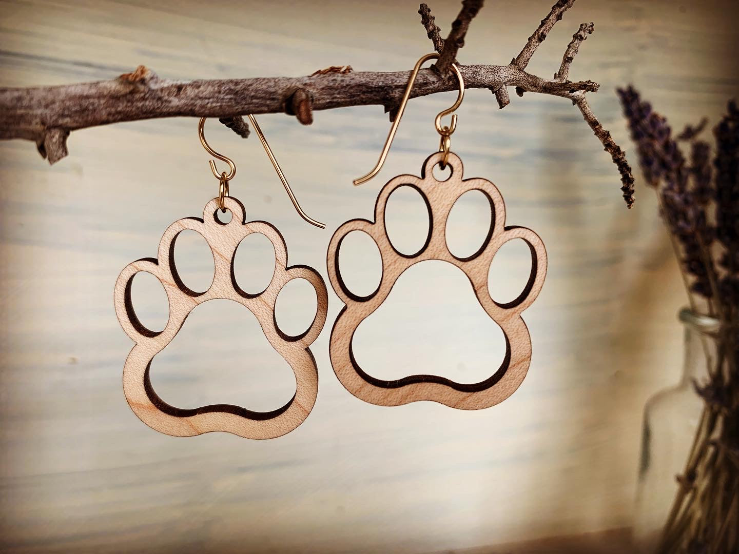 Dog Paw Earrings