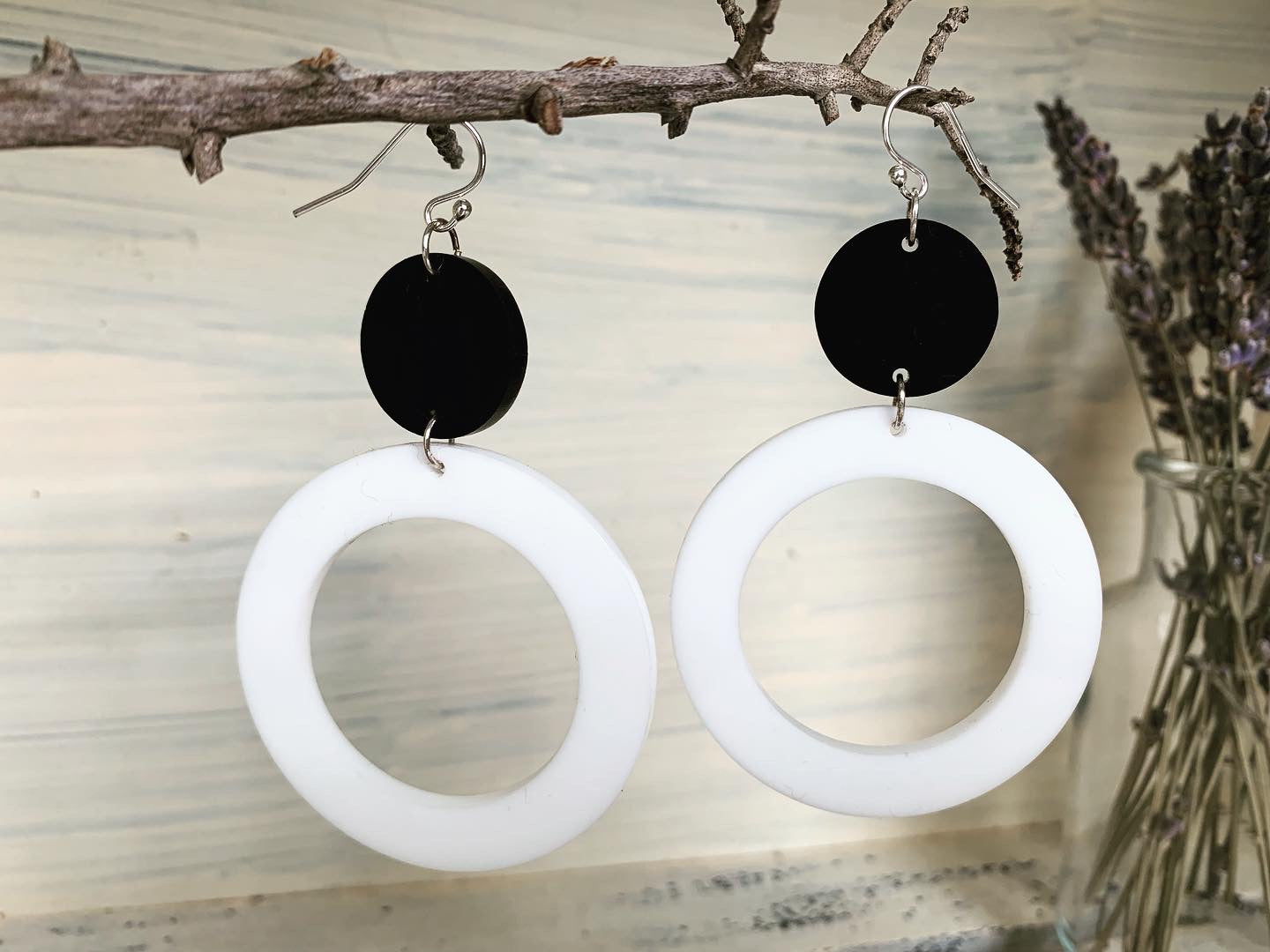 Large Circle Retro Earrings
