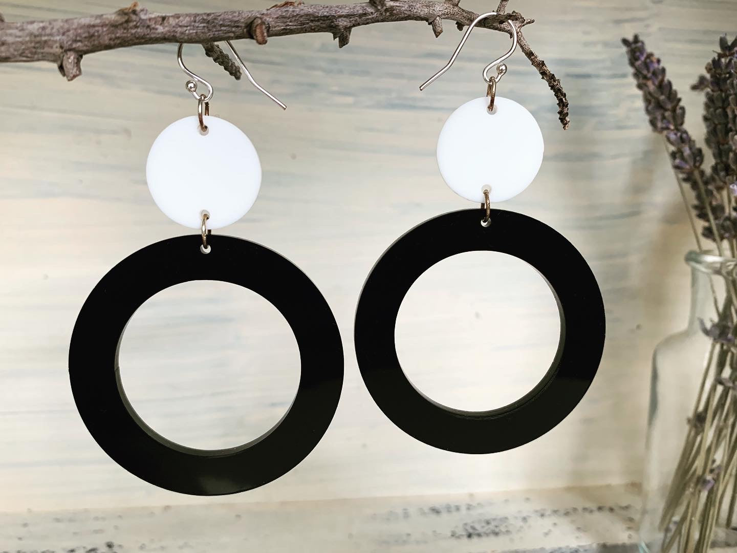 Large Circle Retro Earrings
