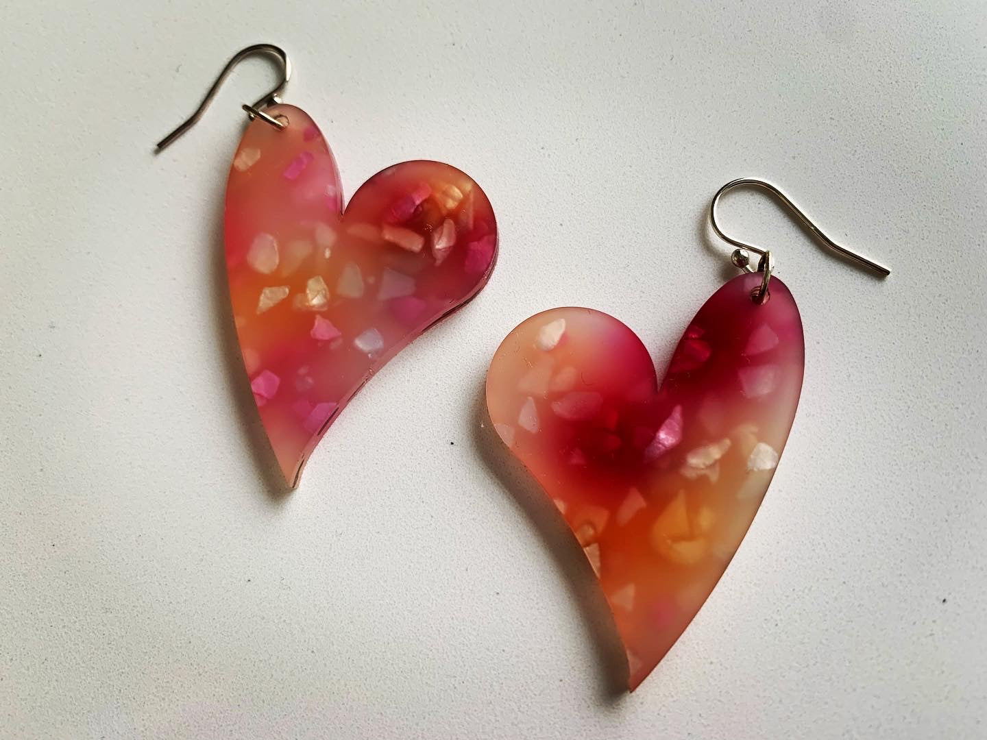 Peony Heart Earrings