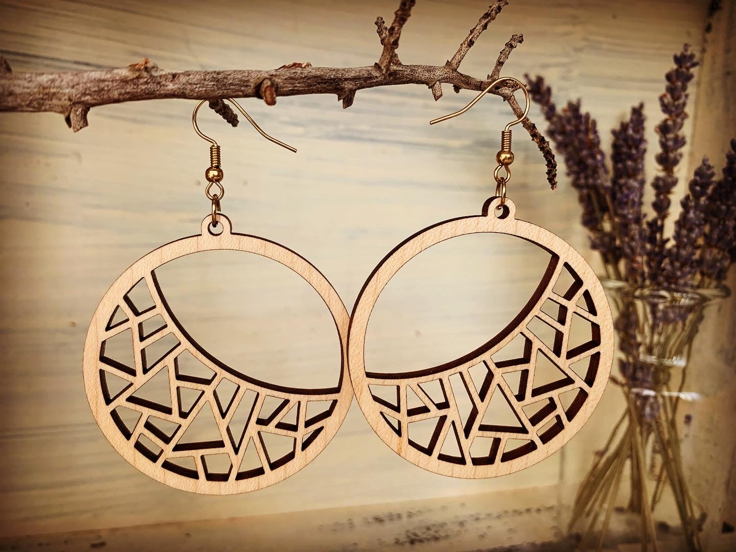 Circular Geometric Earrings