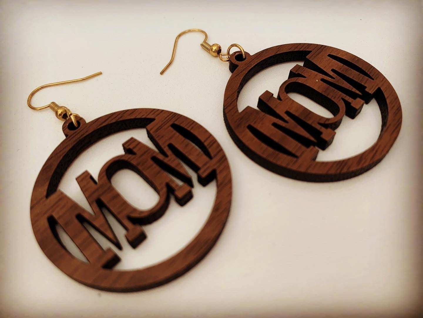 Modern Wood Mom Earrings