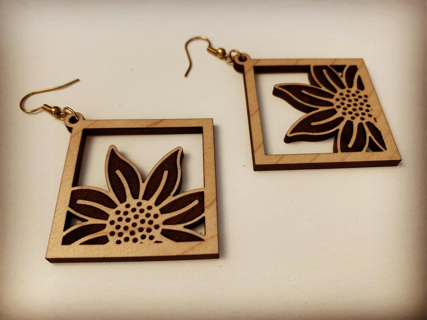 Square Flower Earrings