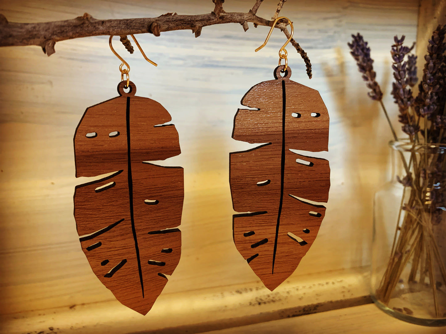 Tropical Leaf Earrings