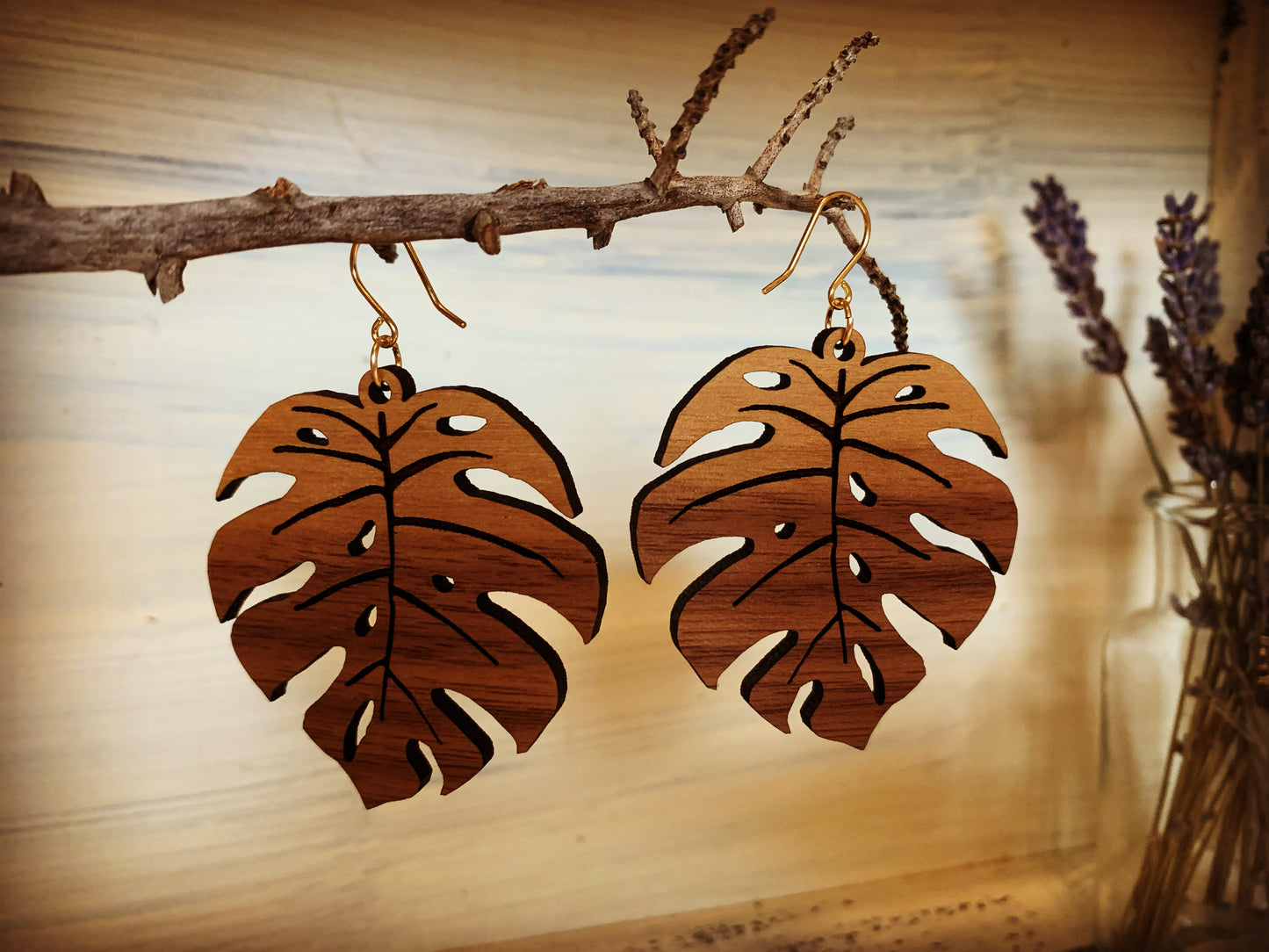 Monstera Leaf Earrings