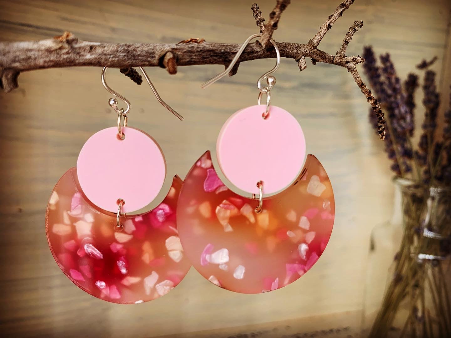 Two-piece Circular Earrings