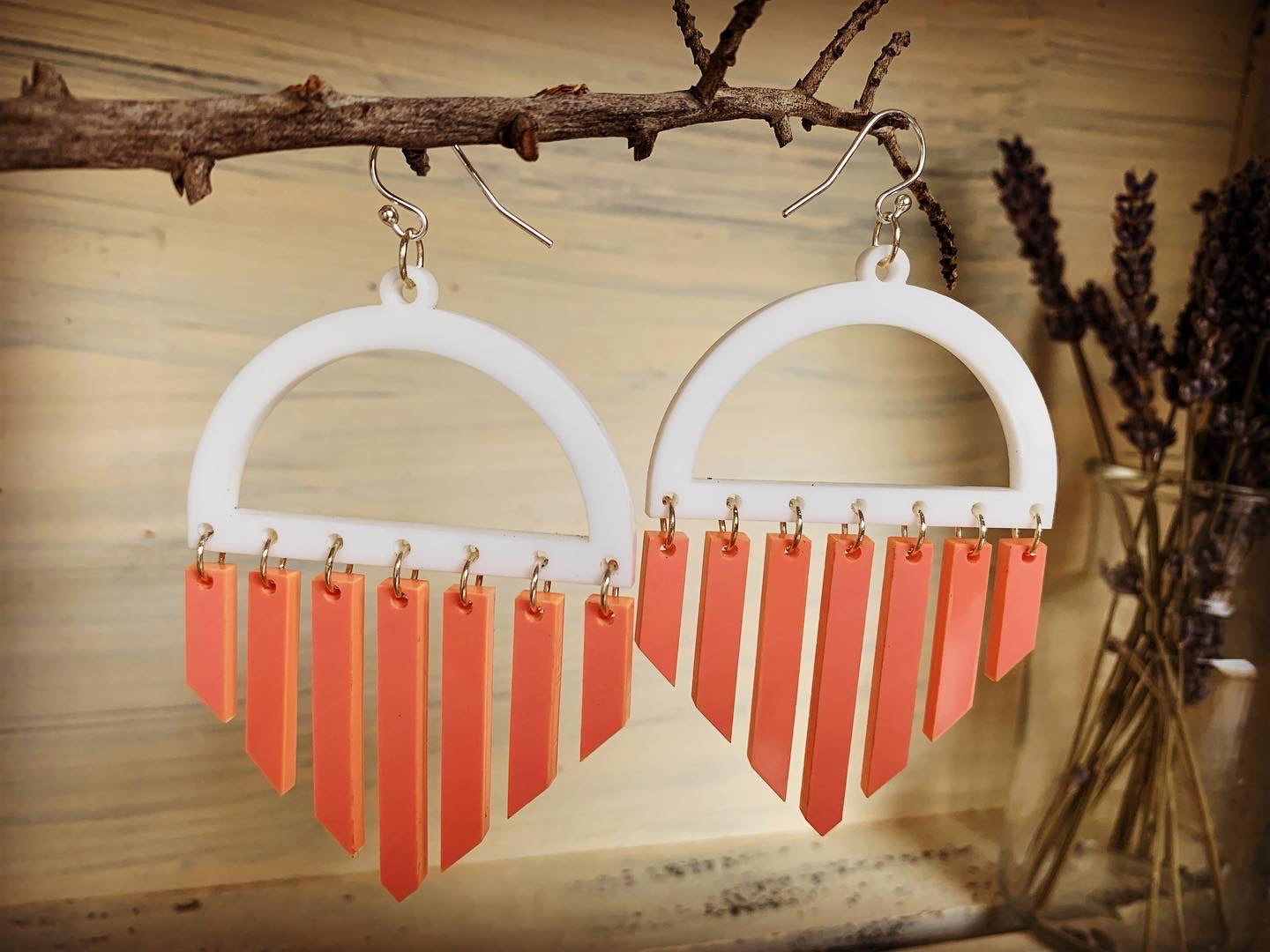 Half-Circle Fringe Earrings
