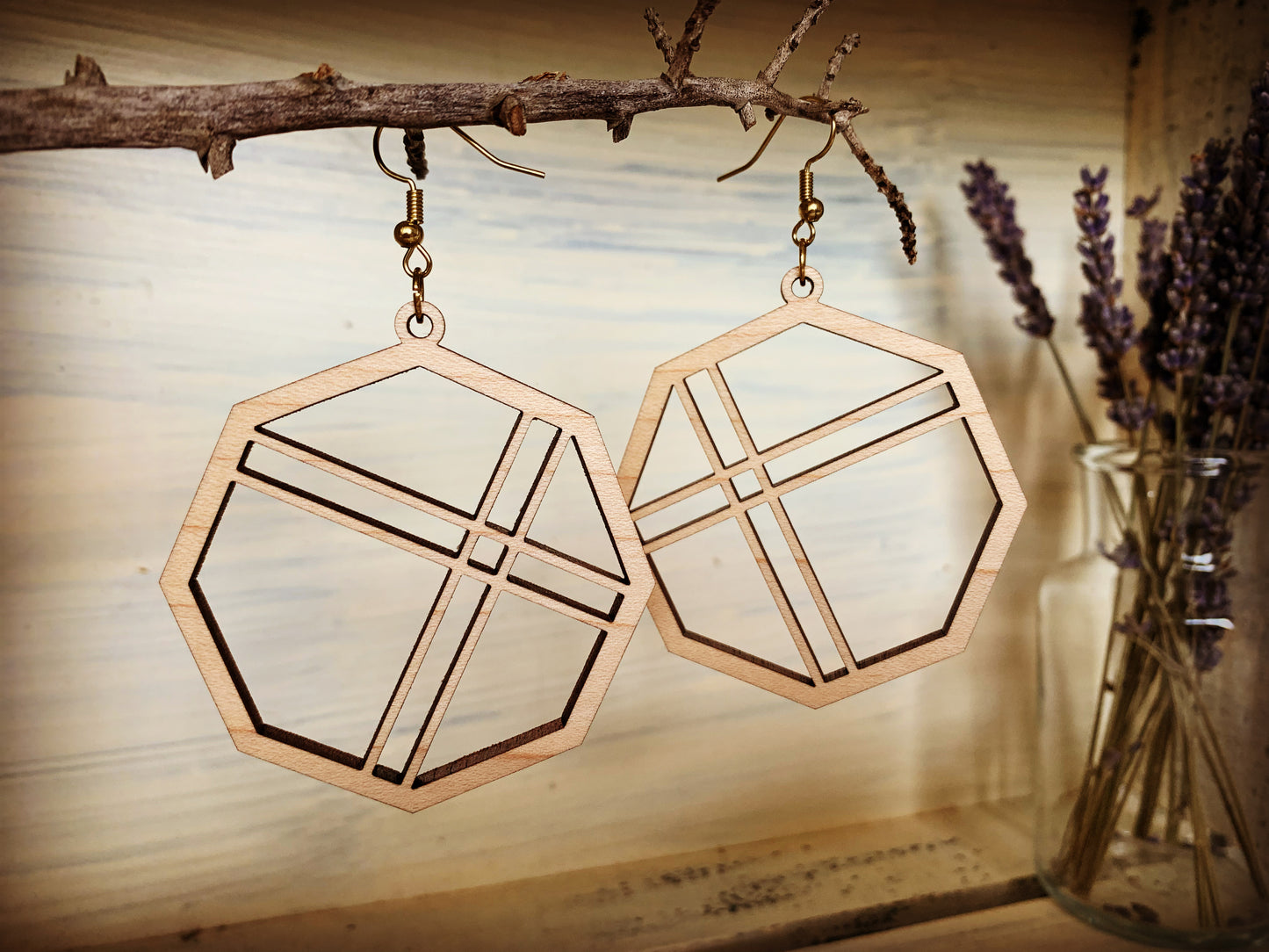 Architectural Octagon Earrings